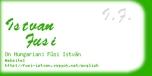 istvan fusi business card
